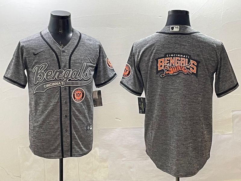 Men Cincinnati Bengals Blank Grey Joint Name 2025 Nike Limited NFL Jersey style 6